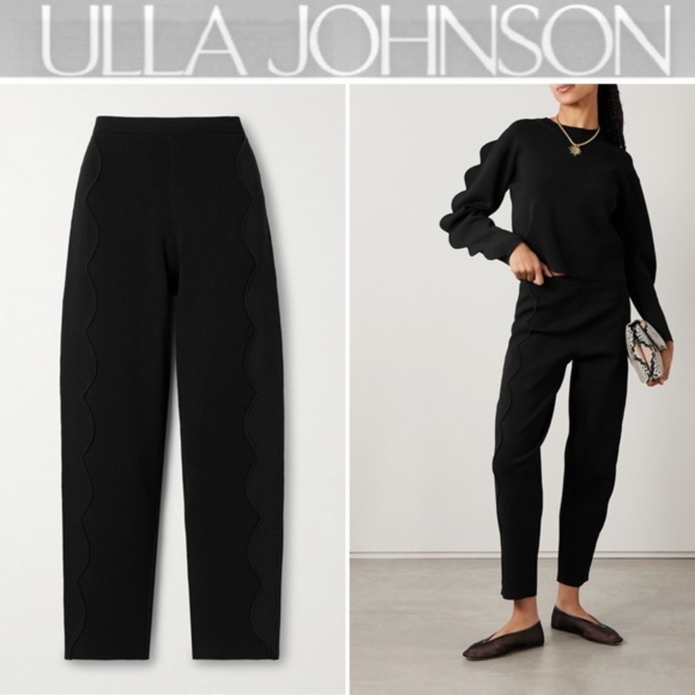 Ulla Johnson Asher Black Straight Leg Pants Sz P NWT